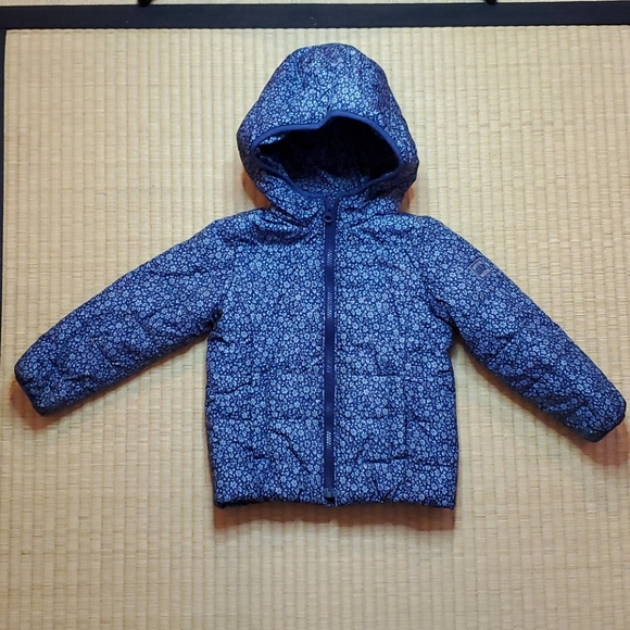 GAP Tonal Floral-Print Hooded Puffer Jacket, sz 4T - Picture 1 of 7